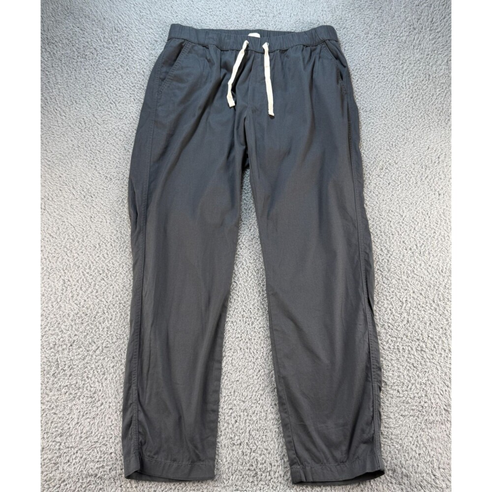 Pact Pants Womens Large Gray Drawstring Elastic Waist Organic Cotton Stretch